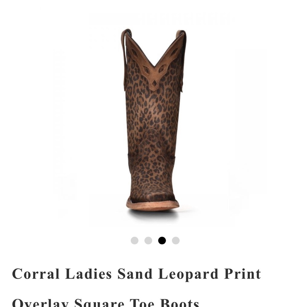 Corral Brown Leopard Print Heeled Boots